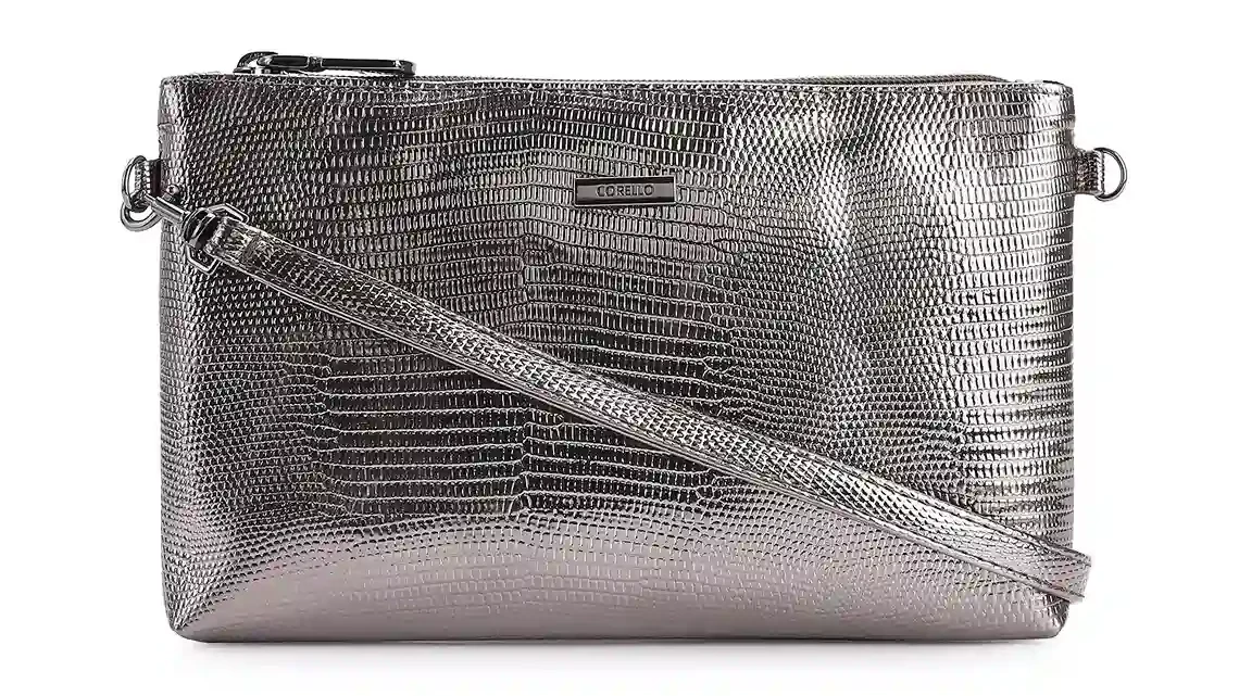 Bolsa Transversal Alt Lezard Prata
