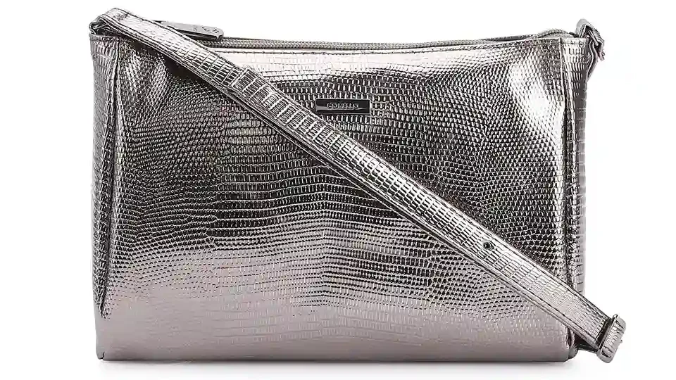 Bolsa Transversal Alt Lezard Prata
