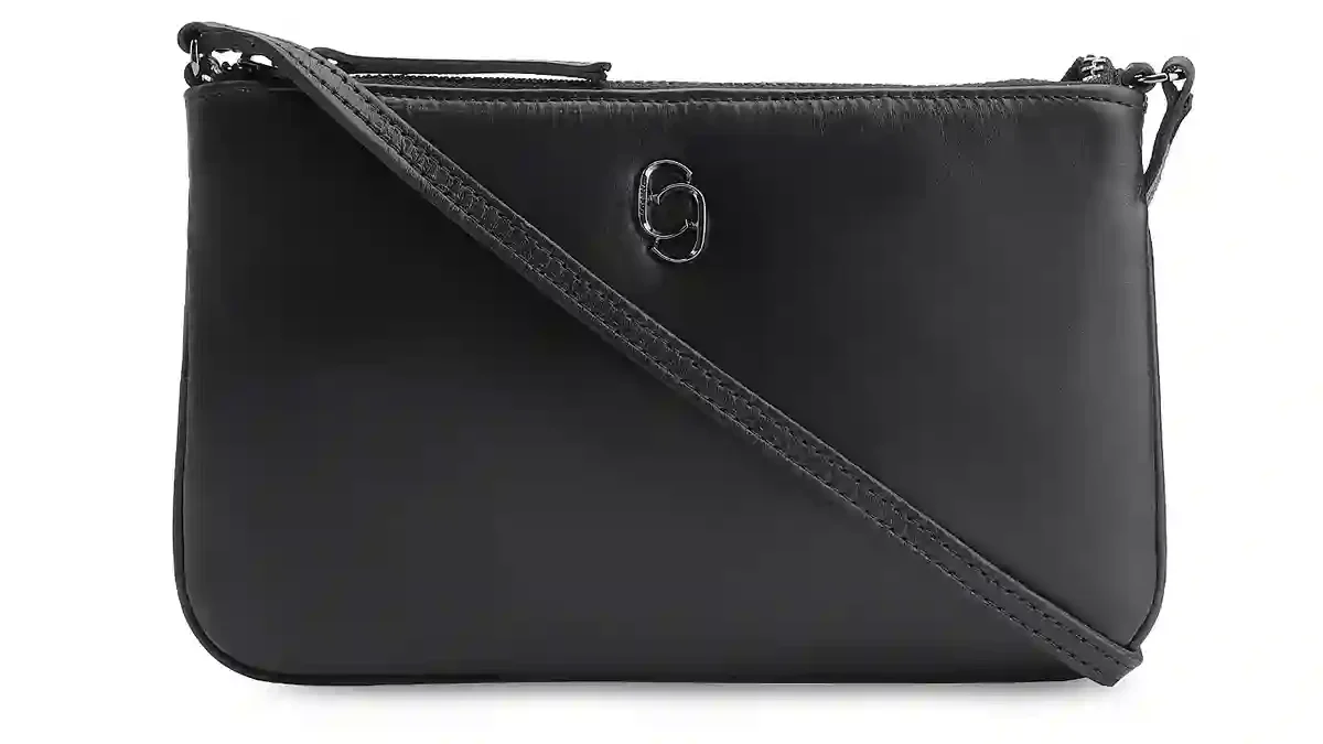 Bolsa Transversal Couro Preto
