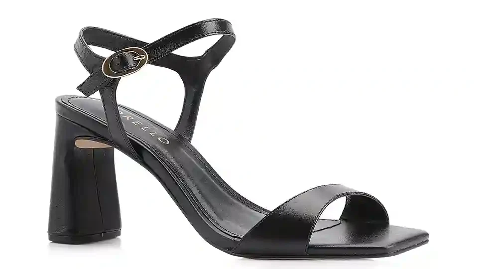 Sandália Couro Preto