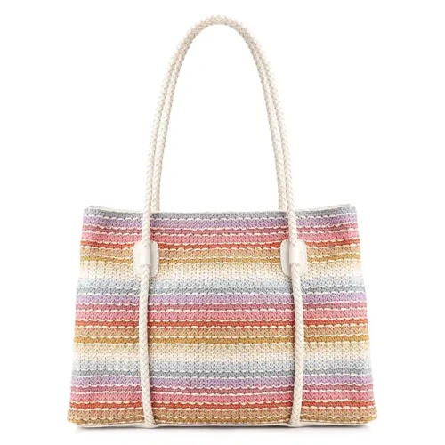 Bolsa Tote Ráfia Colors/Alt Off White
