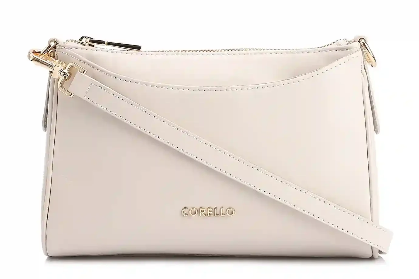 Bolsa Transversal Couro Off White
