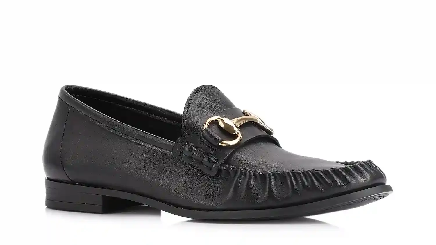 Mocassim Couro Bridão Preto
