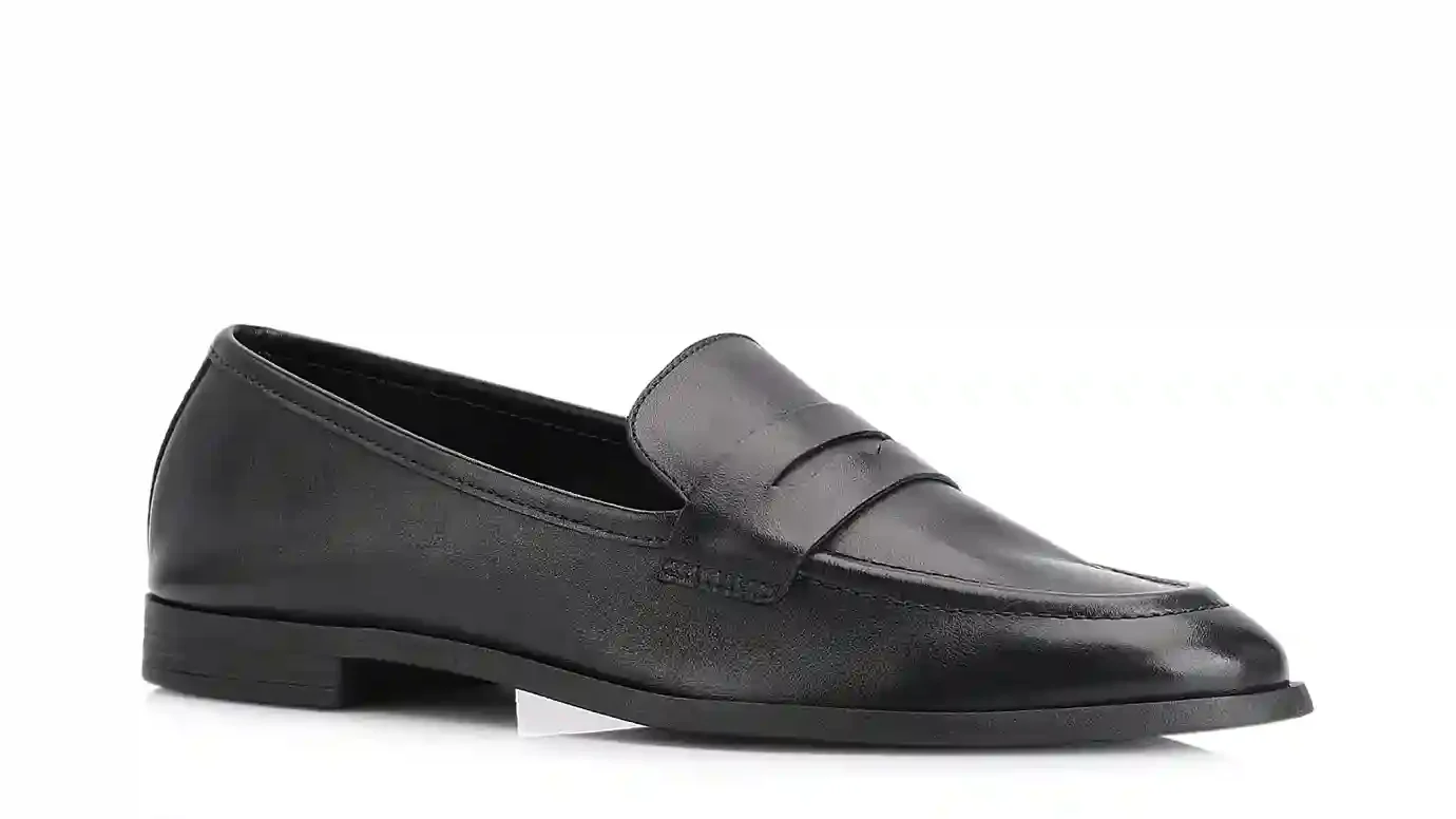 Mocassim Couro Preto
