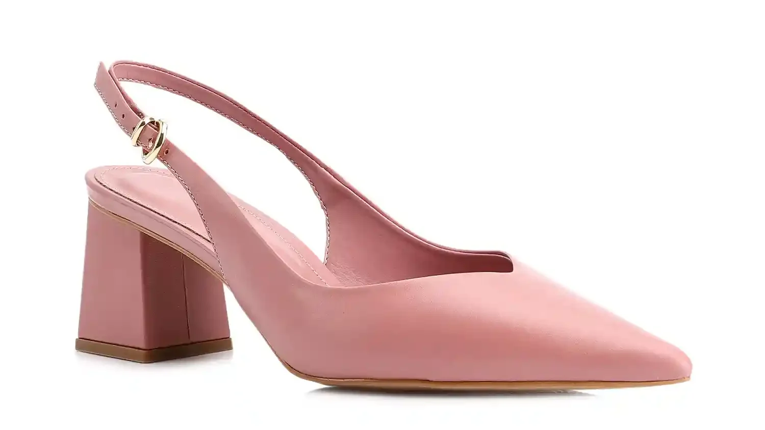 Scarpin Couro Rosa
