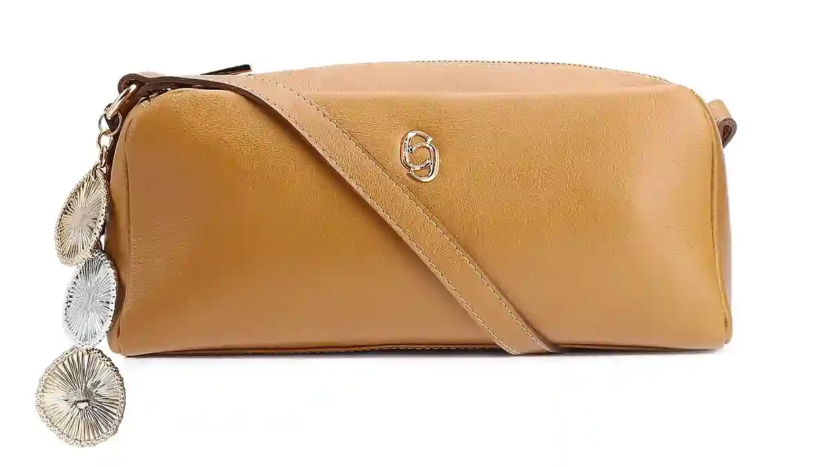 Bolsa De Ombro Couro Marrom Claro