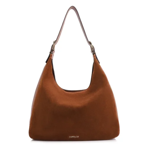 Bolsas FemininasHobo Bolsa Hobo Fivelas Couro Camurca Marrom Claro