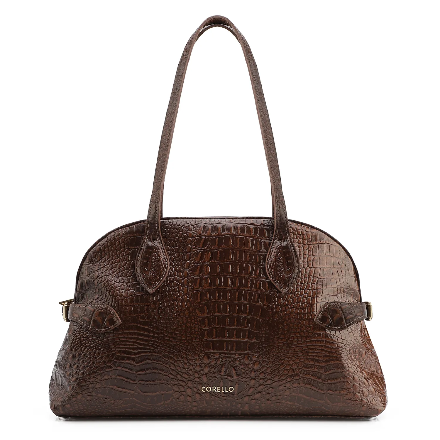 A Bolsa De Ombro Corello em couro croco traz elegância e praticidade em um modelo sofisticado e versátil, combina perfeitamente com botas no estilo western. O acabamento texturizado croco e o formato estruturado deixam o visual mais refinado. O espaço interno amplo, com dois bolsos, sendo um com fechamento em zíper, garante mais organização e praticidade para a rotina. O detalhe lateral com fivela adiciona charme ao modelo, enquanto o couro premium proporciona durabilidade e conforto no uso diário. Versátil e sofisticada, essa bolsa acompanha facilmente o dia a dia, trabalho, viagens e ocasiões especiais com estilo elegante e contemporâneo.
