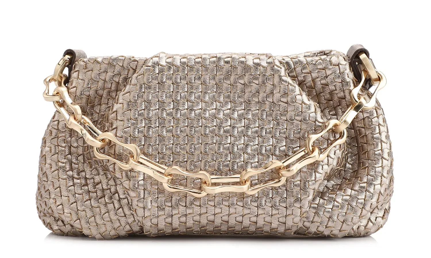 Bolsa Transversal Tressê Corello é feita em couro, um modelo com textura drapeada, com acabamento sofisticado que valoriza produções elegantes.