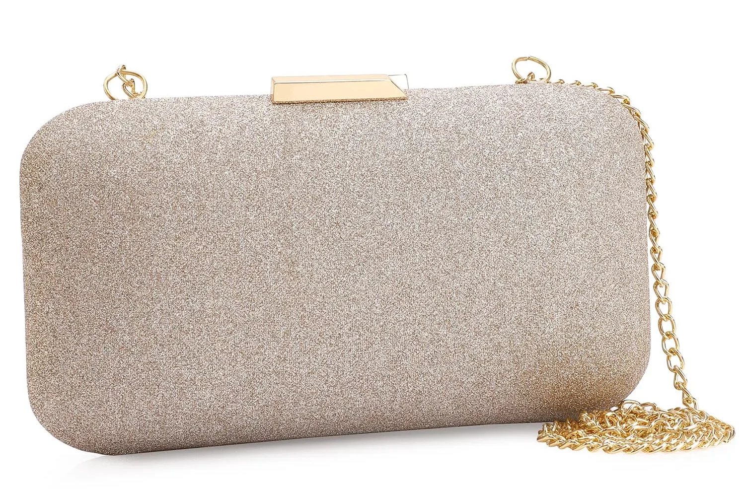 A bolsa Clutch é perfeita para momentos que requerem um toque de brilho no look. Tem fecho em imã, alça em correntes e um formato ideal para te acompanhar em festas e eventos.