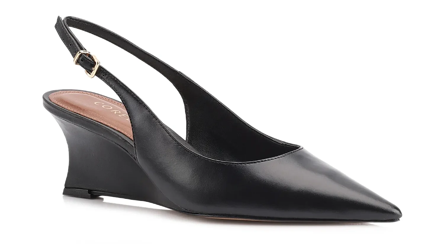 Scarpin Anabela Corello surge em couro, perfeito para quem busca um toque de elegância e ousadia.